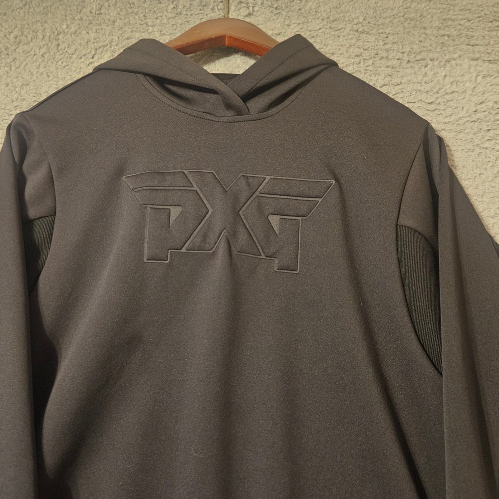 PXG Womens Golf Hoodie Black Embossed Logo Sweatshirt Size XS CFPGW1501-21